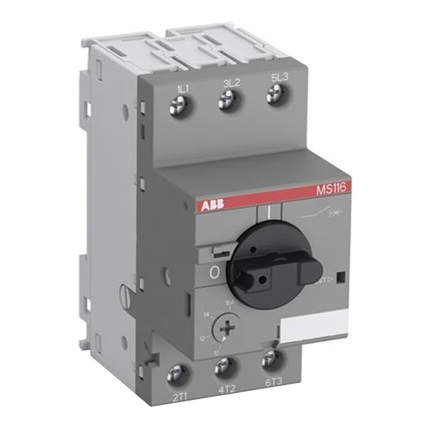 Автоматический выключатель ABB MS116-4.0 50 кА с регулируемой тепловой защитой 2.5A - 4.0А 1SAM250000R1008 1SAM250000R1008 - магазин электротехники Electroshop