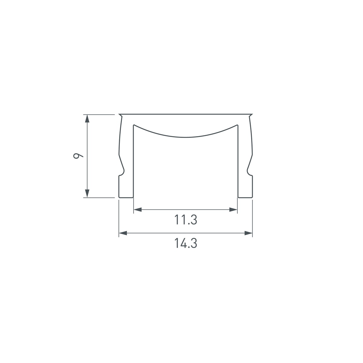 Экран матовый Arlight HR-M-IP20-2000 (до IP67 с герметизацией) 065926 065926 - магазин электротехники Electroshop