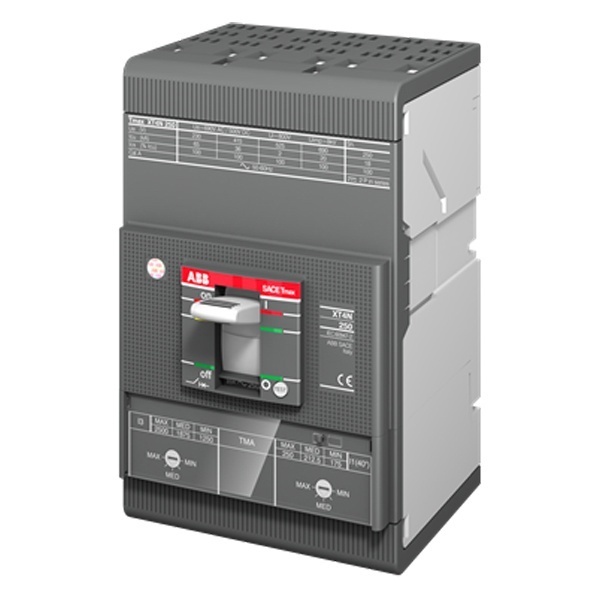 Выключатель автоматический 250A ABB Тmax XT4N 250 TMA 250-2500 3p F F 1SDA068092R1 1SDA068092R1 - магазин электротехники Electroshop