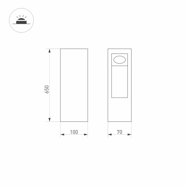 Уличный светодиодный светильник Arlight LGD-Mark-Boll-H650-7W Warm3000 029965 029965 - магазин электротехники Electroshop
