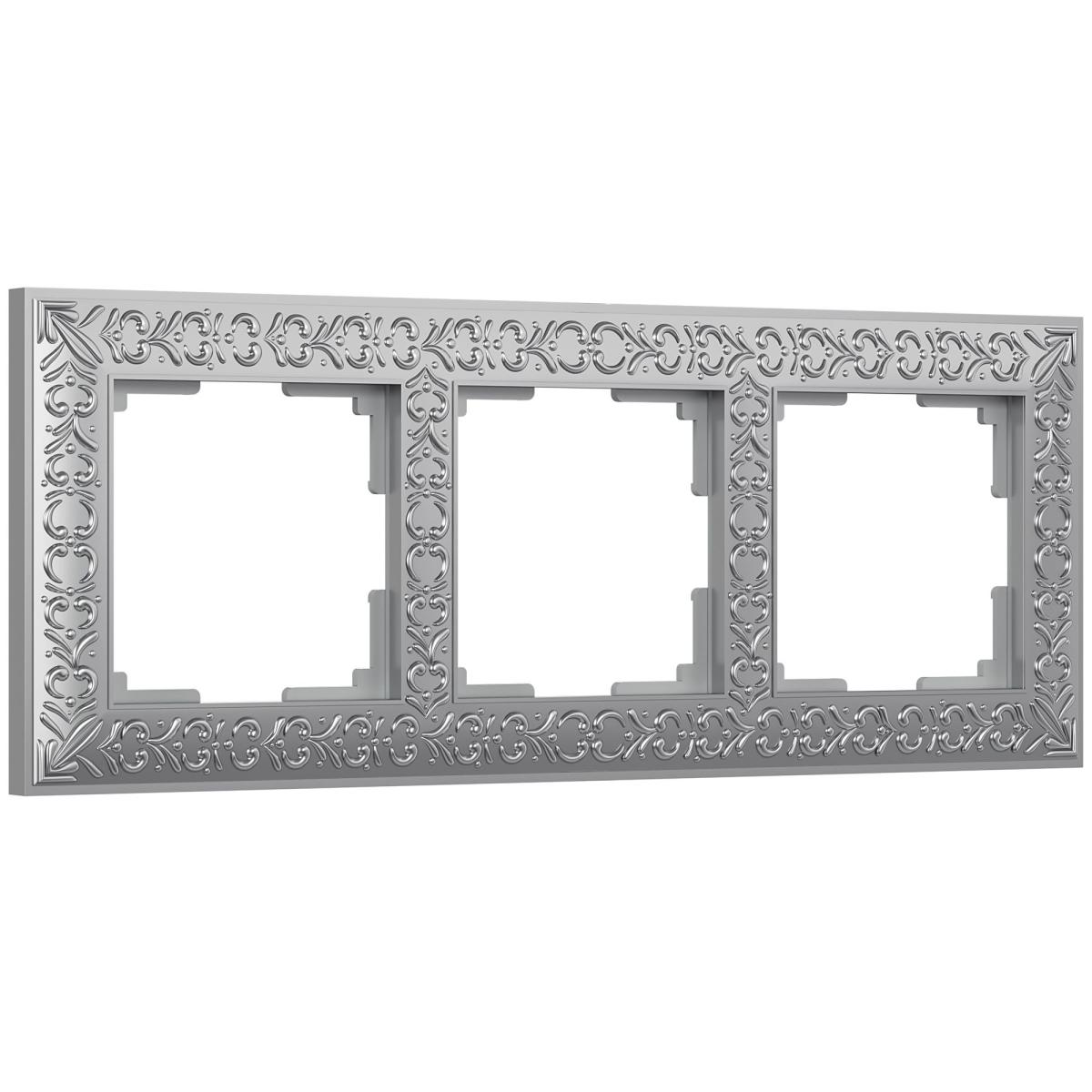 Рамка Werkel Antik на 3 поста матовый хром WL07-Frame-03 4690389145681 4690389145681 - магазин электротехники Electroshop