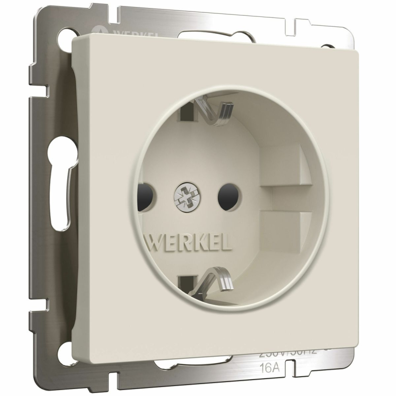 Розетка с заземлением и шторками Werkel 4690389184741 W1171162 4690389184741 - магазин электротехники Electroshop