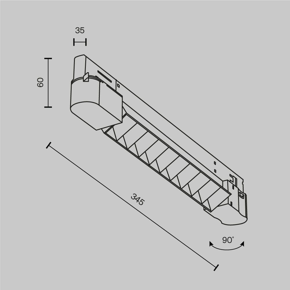 Трековый трехфазный светильник Maytoni Technical Points  TR195-3-10W4K-M-B(N) TR195-3-10W4K-M-B(N) - магазин электротехники Electroshop