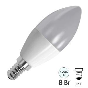 Лампа светодиодная свеча FL-LED C37 8W 4200К 220V E14 37х98 700Лм Foton Lighting 615596 615596 - магазин электротехники Electroshop