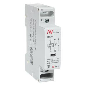 Контактор модульный EKF Averes КМ 20А 1NO+1NC 230В AC 1 модуль km-av-1-20-11-230V km-av-1-20-11-230V - магазин электротехники Electroshop