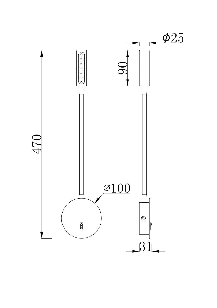 Бра Maytoni Stem C035WL-L3B3K C035WL-L3B3K - магазин электротехники Electroshop