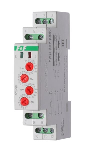 Реле времени многофункциональное F&F PCU-507 0.1с - 24дн. 8А 2NO/NC EA02.001.022 EA02.001.022 - магазин электротехники Electroshop