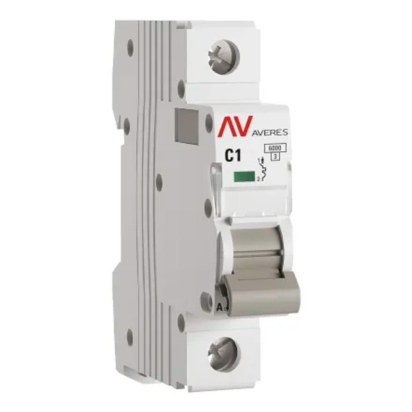 Выключатель автоматический EKF AVERES AV-6 1A (C) 1P однофазный 6kA mcb6-1-01C-av mcb6-1-01C-av - магазин электротехники Electroshop