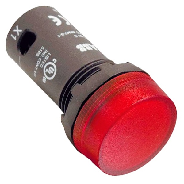 Лампа ABB CL2-502R d22мм красная со встроенным светодиодом 24В AC/DC 1SFA619403R5021 1SFA619403R5021 - магазин электротехники Electroshop