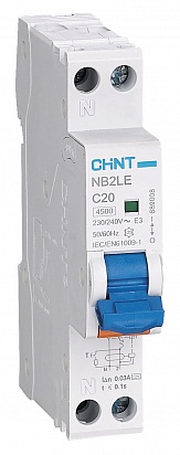 Дифференциальный автомат NB2LE 1P+N 20A 30mA 1м х-ка С электронный тип АС 6kA CHINT АВДТ 689003 689003 - магазин электротехники Electroshop