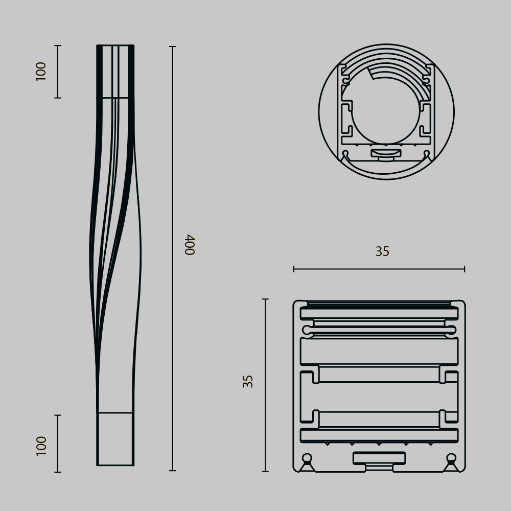 Радиусный профиль Maytoni Led strip ALM-3535R-B-TR-90°-0.4M ALM-3535R-B-TR-90°-0.4M - магазин электротехники Electroshop