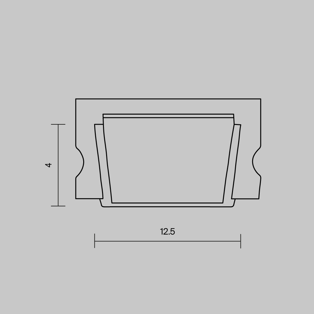 Рассеиватель для профиля 1506 Maytoni Led Strip ALM-001-B-DF-2M 642021 642021 - магазин электротехники Electroshop