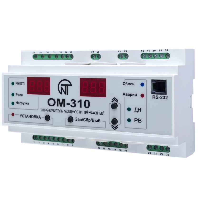 Ограничитель мощности ОМ-310 трехфазный на DIN-рейку НовАтек-Электро 3425604310 3425604310 - магазин электротехники Electroshop