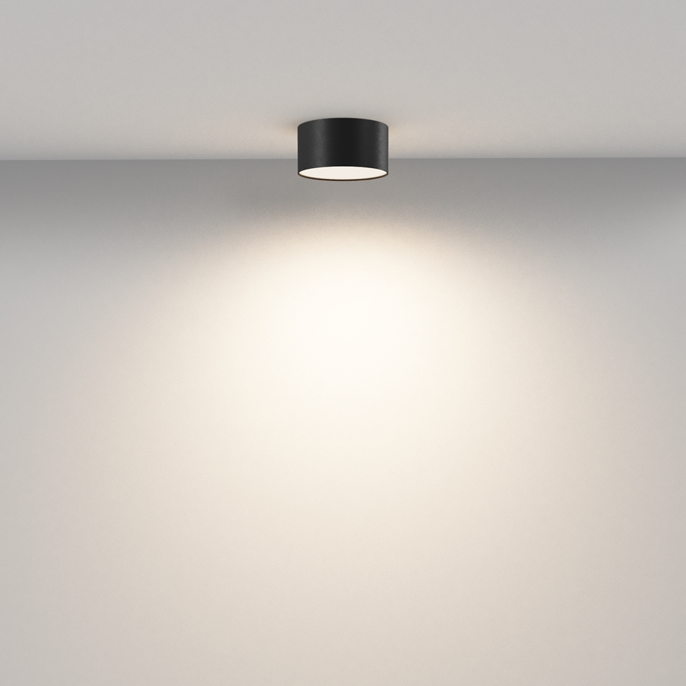 Потолочный светодиодный светильник Maytoni Technical Ceiling & Wall Zon C032CL-12W3K-RD-B C032CL-12W3K-RD-B - магазин электротехники Electroshop