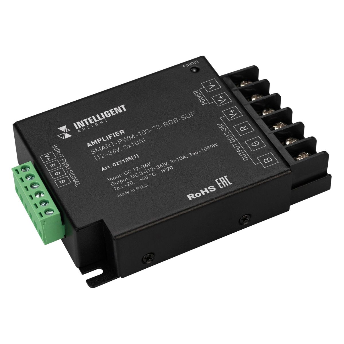 Усилитель Arlight SMART-PWM-103-73-RGB-SUF Black (12-36V, 3x10A) 027125(1) 027125(1) - магазин электротехники Electroshop
