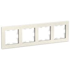 Рамка AtlasDesign Nature 4 поста мрамор крем рояль Systeme Electric ATN343104 ATN343104 - магазин электротехники Electroshop