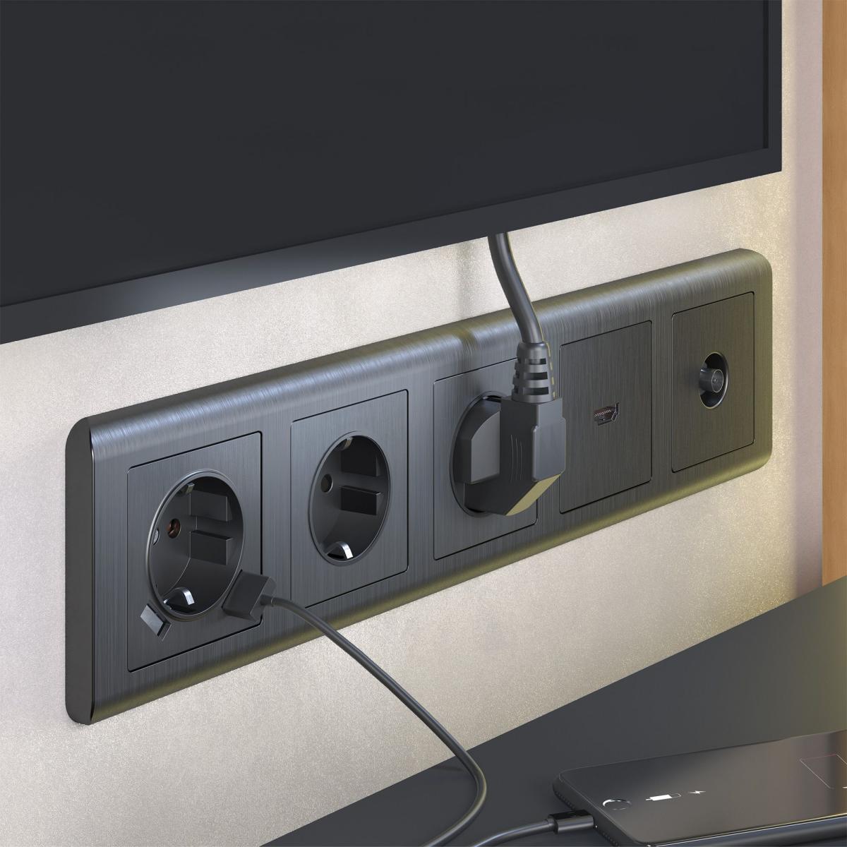 Накладка для розетки USB Werkel графит рифленый W1179504 4690389158667 4690389158667 - магазин электротехники Electroshop