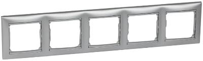 Рамка Legrand Valena 5 постов Алюминий 770155 770155 - магазин электротехники Electroshop