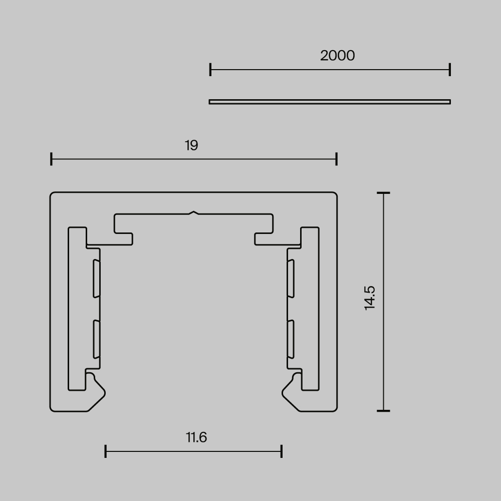 Шинопровод накладной Maytoni Technical Exility X TRX239-412B TRX239-412B - магазин электротехники Electroshop
