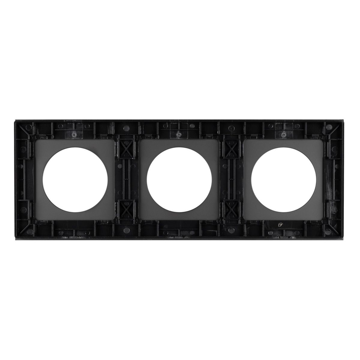 Рамка стеклянная на 3 поста Arlight FRM-GLARE-GC-3-BK 043839 043839 - магазин электротехники Electroshop