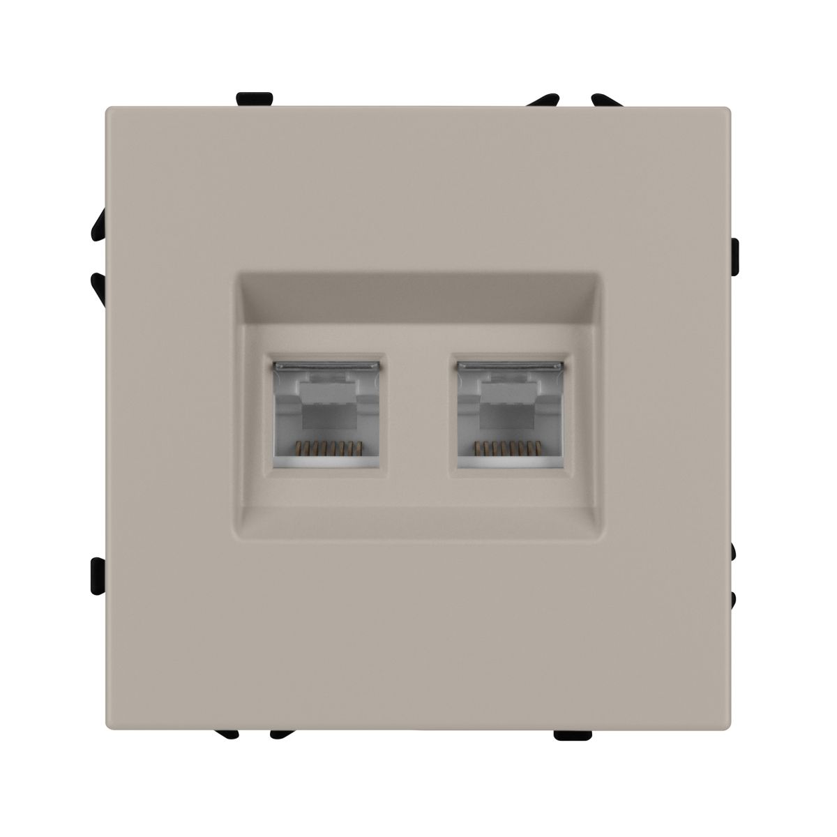 Розетка телефонная двойная софт-тач кашемир Arlight SCT-MTL2-SFPL-CA (2хRJ-11, 4C) 061889(1) 061889(1) - магазин электротехники Electroshop