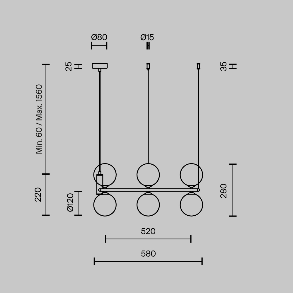 Подвесная люстра Maytoni Ring MOD013PL-06B MOD013PL-06B - магазин электротехники Electroshop