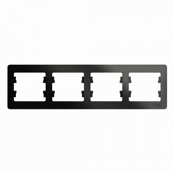 Рамка Schneider Electric Glossa 4-постовая горизонтальная антрацит GSL000704 GSL000704 - магазин электротехники Electroshop