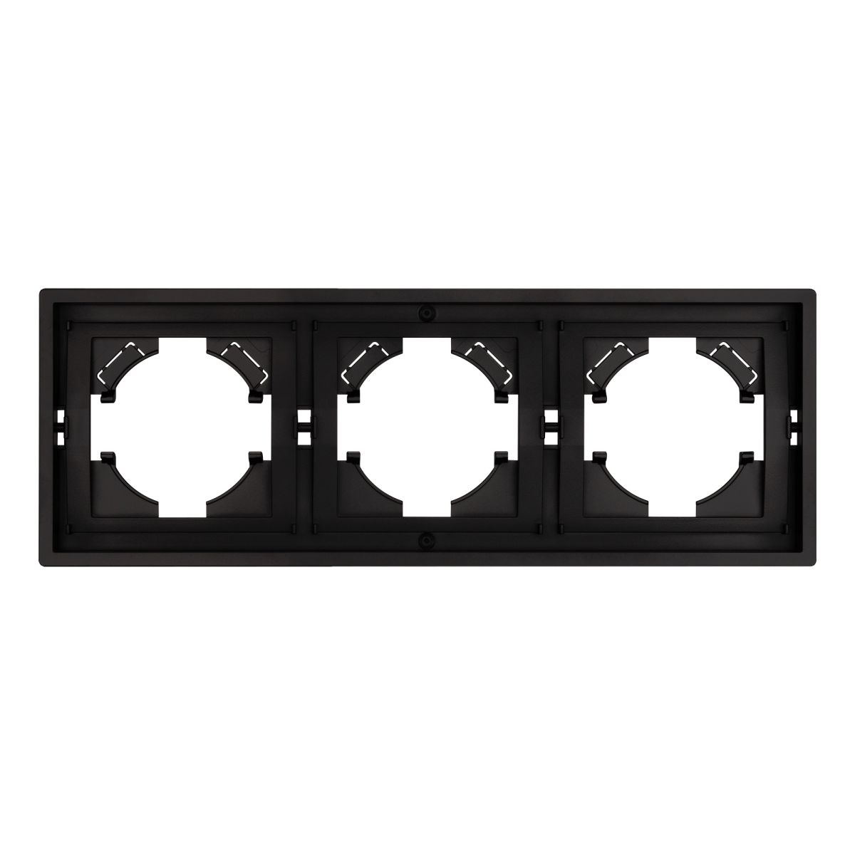 Рамка пластиковая на 3 поста Arlight FRM-TENDO-PL-3-BK 053844 053844 - магазин электротехники Electroshop