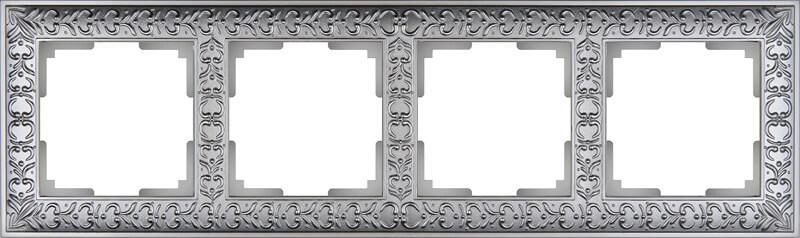 Рамка Werkel Antik на 4 поста матовый хром WL07-Frame-04 4690389145698 4690389145698 - магазин электротехники Electroshop