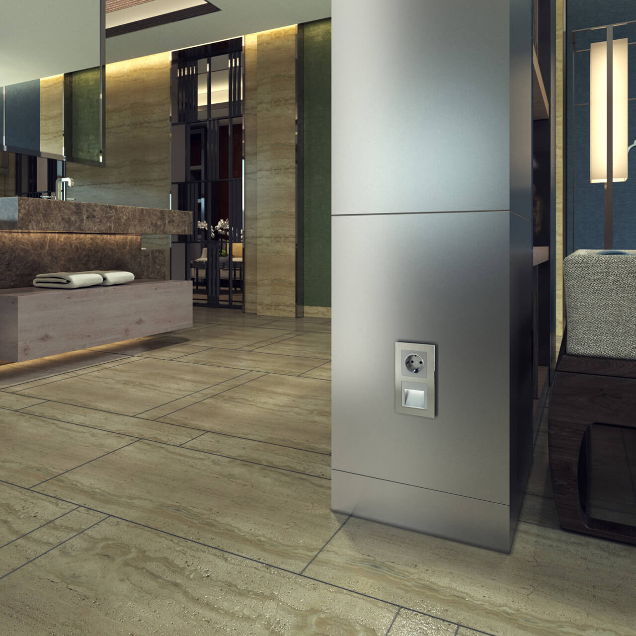 Розетка с заземлением, безвинтовой зажим Werkel серебряный W1171306 4690389156441 4690389156441 - магазин электротехники Electroshop