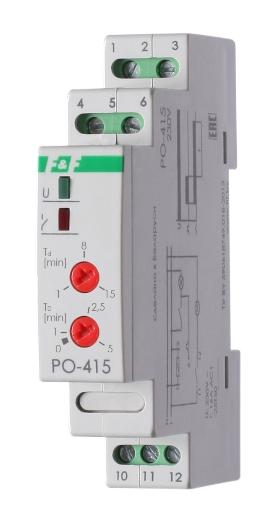 Реле времени F&F PO-415 1-15мин. 16А 1NO/NC задержка выключения EA02.001.018 EA02.001.018 - магазин электротехники Electroshop