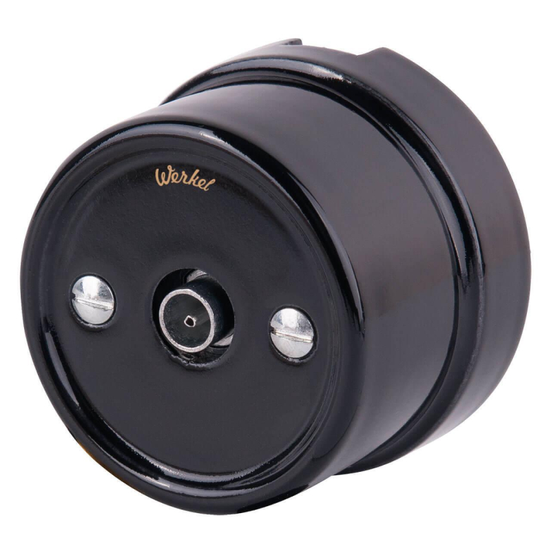 ТВ розетка Werkel Retro черная WL18-02-05 4690389100819 4690389100819 - магазин электротехники Electroshop