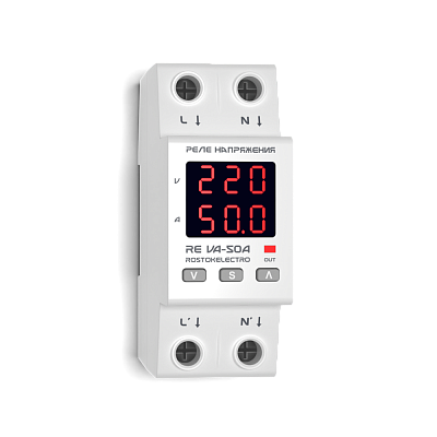 Реле напряжения c контролем тока RE VA-50A ROSTOKELECTRO 46-282 46-282 - магазин электротехники Electroshop