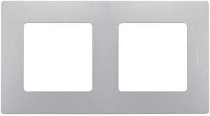 Рамка Legrand Etika 2 поста, алюминий 672552 672552 - магазин электротехники Electroshop