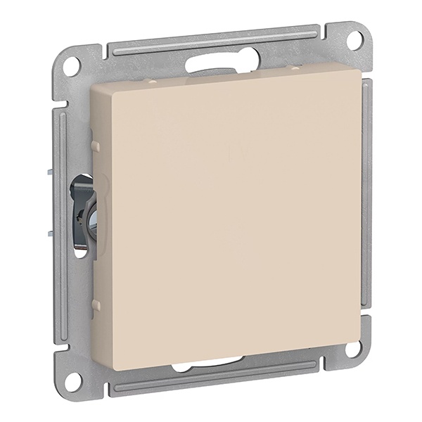 Кнопка 10А AtlasDesign быстрозажимные клеммы бежевый Systeme Electric ATN000215S ATN000215S - магазин электротехники Electroshop