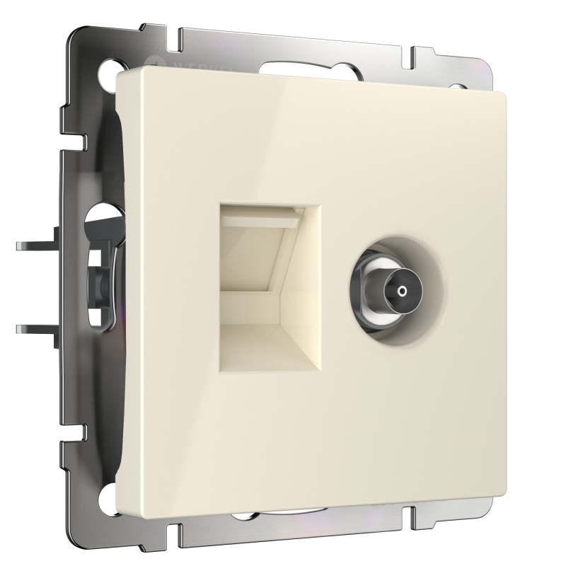 Розетка ТВ+Ethernet Werkel 4690389174476 W1181303 4690389174476 - магазин электротехники Electroshop