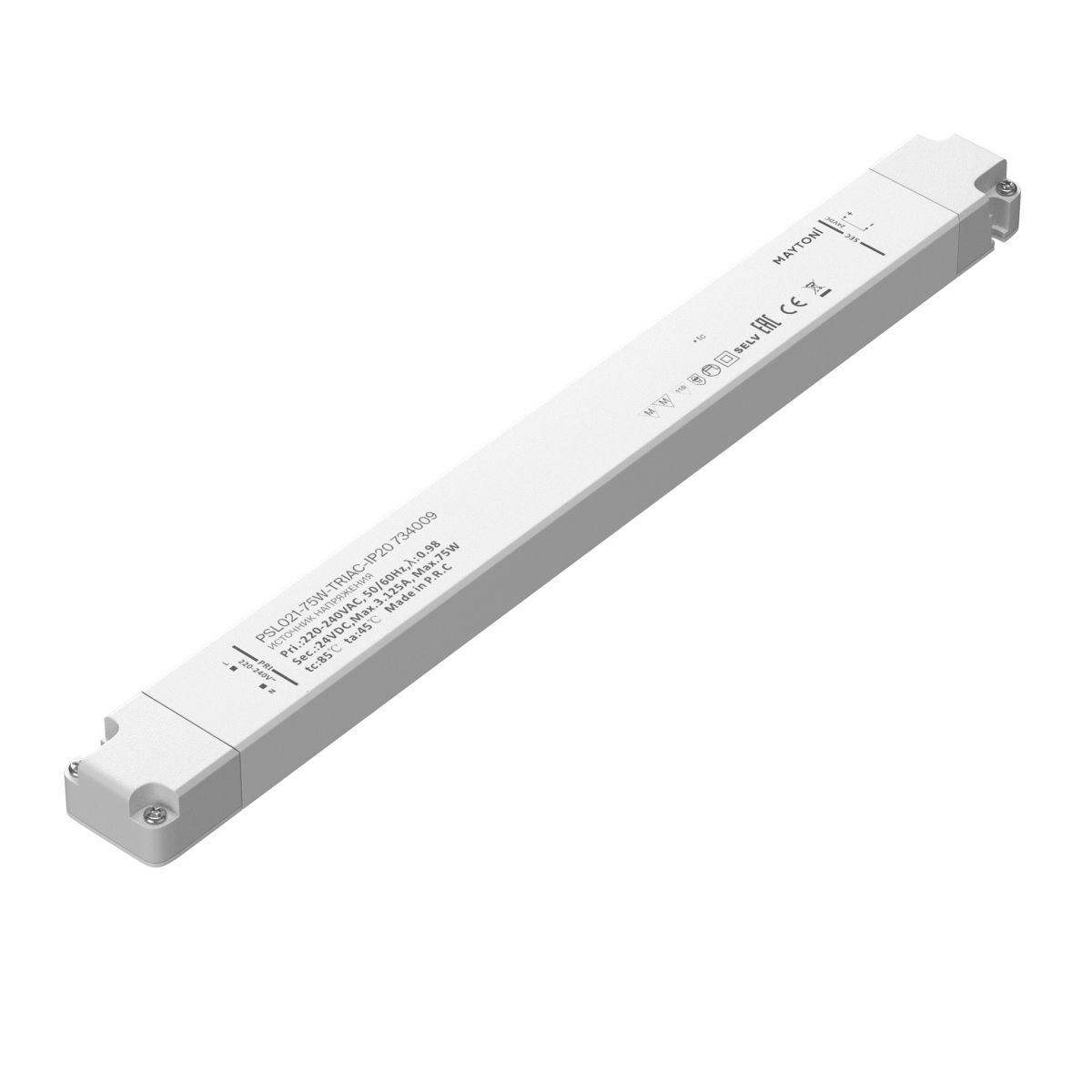 Источник напряжения Maytoni Triac 75Вт DC24В IP20 734009 734009 - магазин электротехники Electroshop