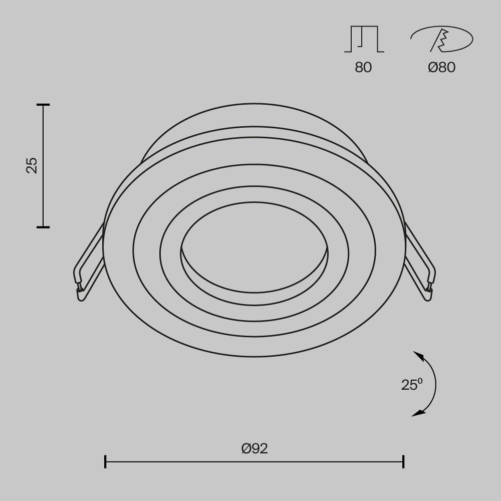 Встраиваемый светильник Maytoni Atom DL023-2-01W DL023-2-01W - магазин электротехники Electroshop