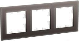 Рамка  AtlasDesign Nature 3 поста оргстекло мокко Systeme Electric ATN320603 ATN320603 - магазин электротехники Electroshop