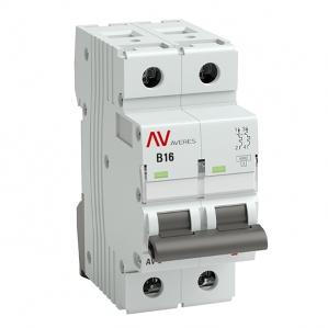 Выключатель автоматический EKF AVERES AV-6 16A (B) 2P однофазный 6kA mcb6-2-16B-av mcb6-2-16B-av - магазин электротехники Electroshop