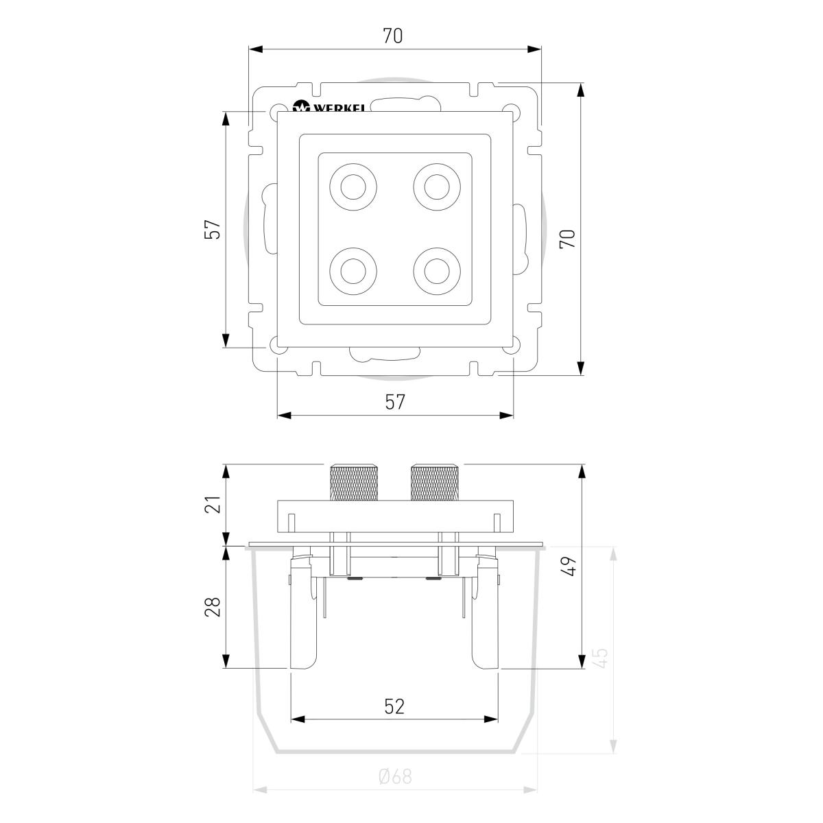 Акустическая розетка Werkel белая W1185001 4690389155536 4690389155536 - магазин электротехники Electroshop
