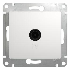 TV розетка оконечная 1DB механизм Schneider Electric Glossa белый GSL000191 GSL000191 - магазин электротехники Electroshop