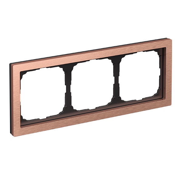 Рамка Systeme Electric ArtGallery Pure 3 поста металл медь GAL312503 GAL312503 - магазин электротехники Electroshop