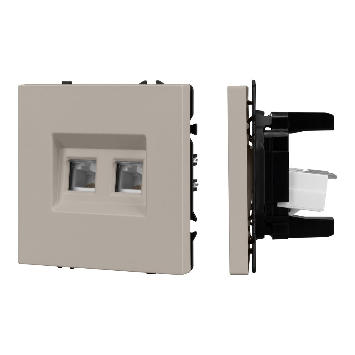Розетка телефонная двойная софт-тач кашемир Arlight SCT-MTL2-SFPL-CA (2хRJ-11, 4C) 061889(1) 061889(1) - магазин электротехники Electroshop