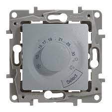Термостат Legrand Etika для теплых полов с датчиком пола, алюминий 672430 672430 - магазин электротехники Electroshop