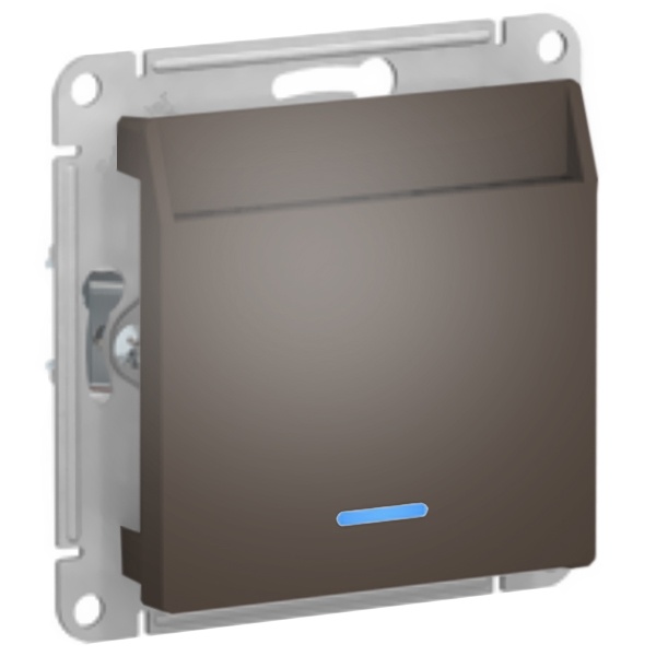 Выключатель карточный AtlasDesign сталь Systeme Electric ATN000967 ATN000967 - магазин электротехники Electroshop
