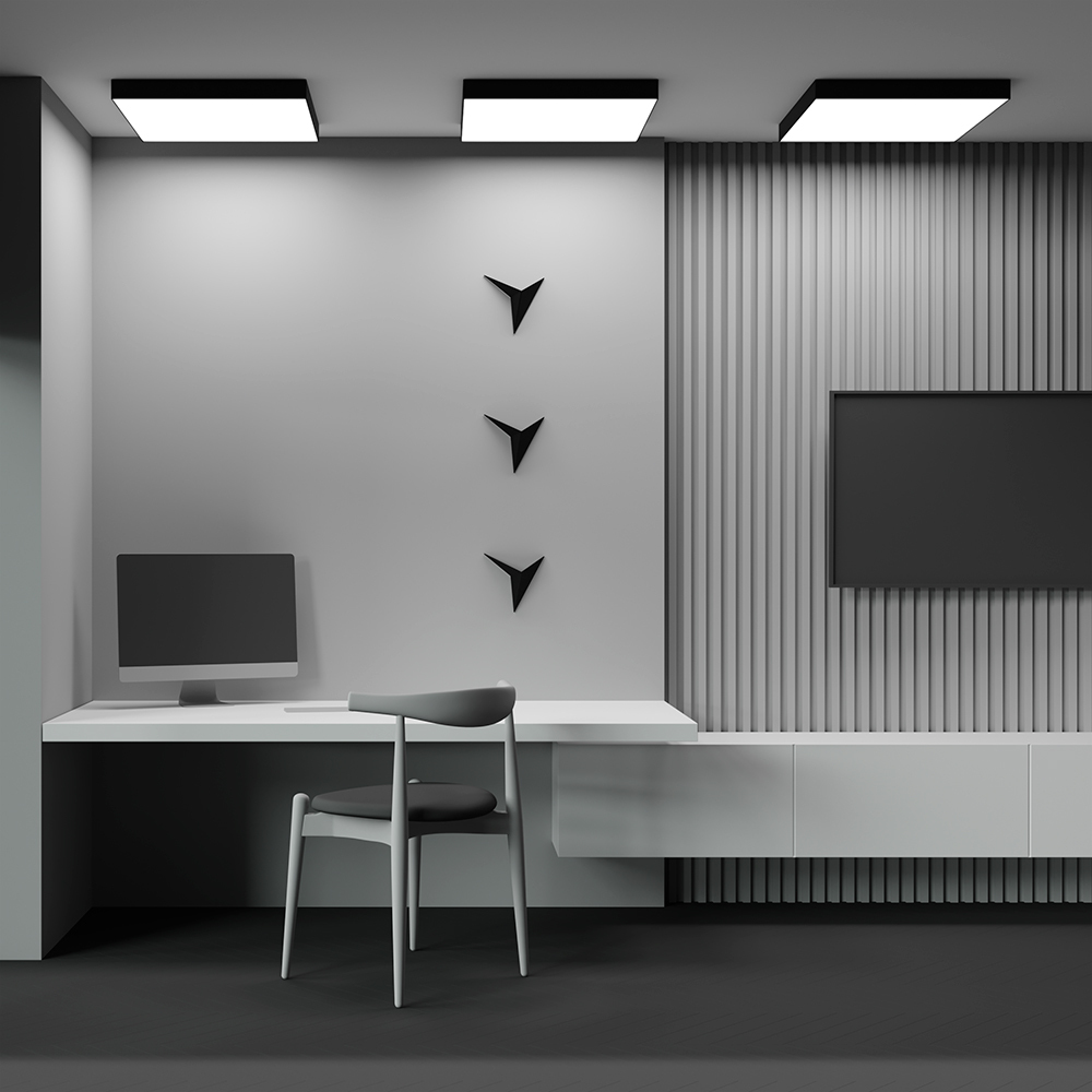 Потолочный светильник Maytoni Zon C032CL-90W4K-SQ-B C032CL-90W4K-SQ-B - магазин электротехники Electroshop