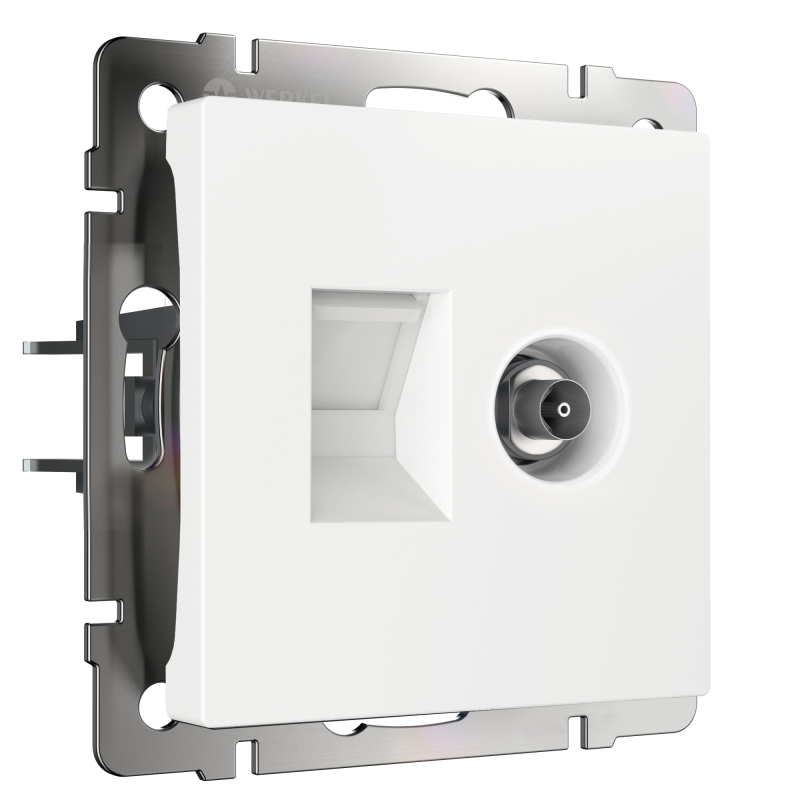 Розетка ТВ+Ethernet Werkel 4690389174414 W1181301 4690389174414 - магазин электротехники Electroshop