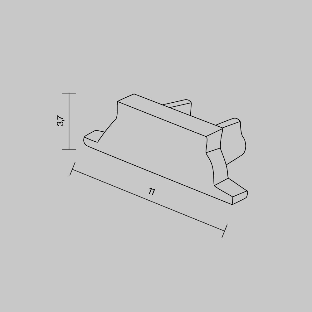 Комплект заглушек Maytoni Led Strip (для профиля ALM-1103-S-2M) 2 шт. ALM-1103-S-EC 642092 642092 - магазин электротехники Electroshop