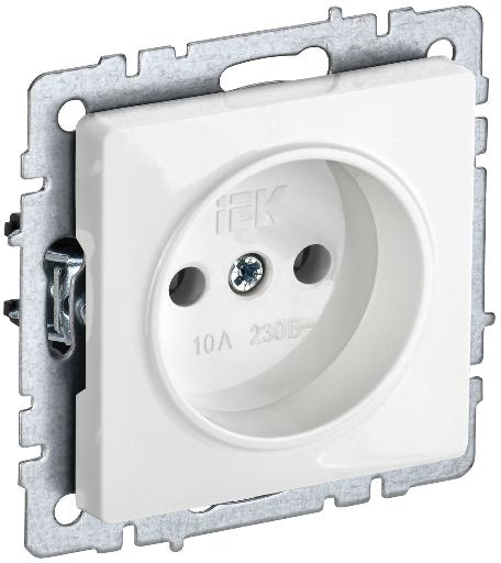 Розетка 1-местная б/з 10А IEK BRITE РС10-1-0-БрБ белый BR-R10-10-K01 BR-R10-10-K01 - магазин электротехники Electroshop